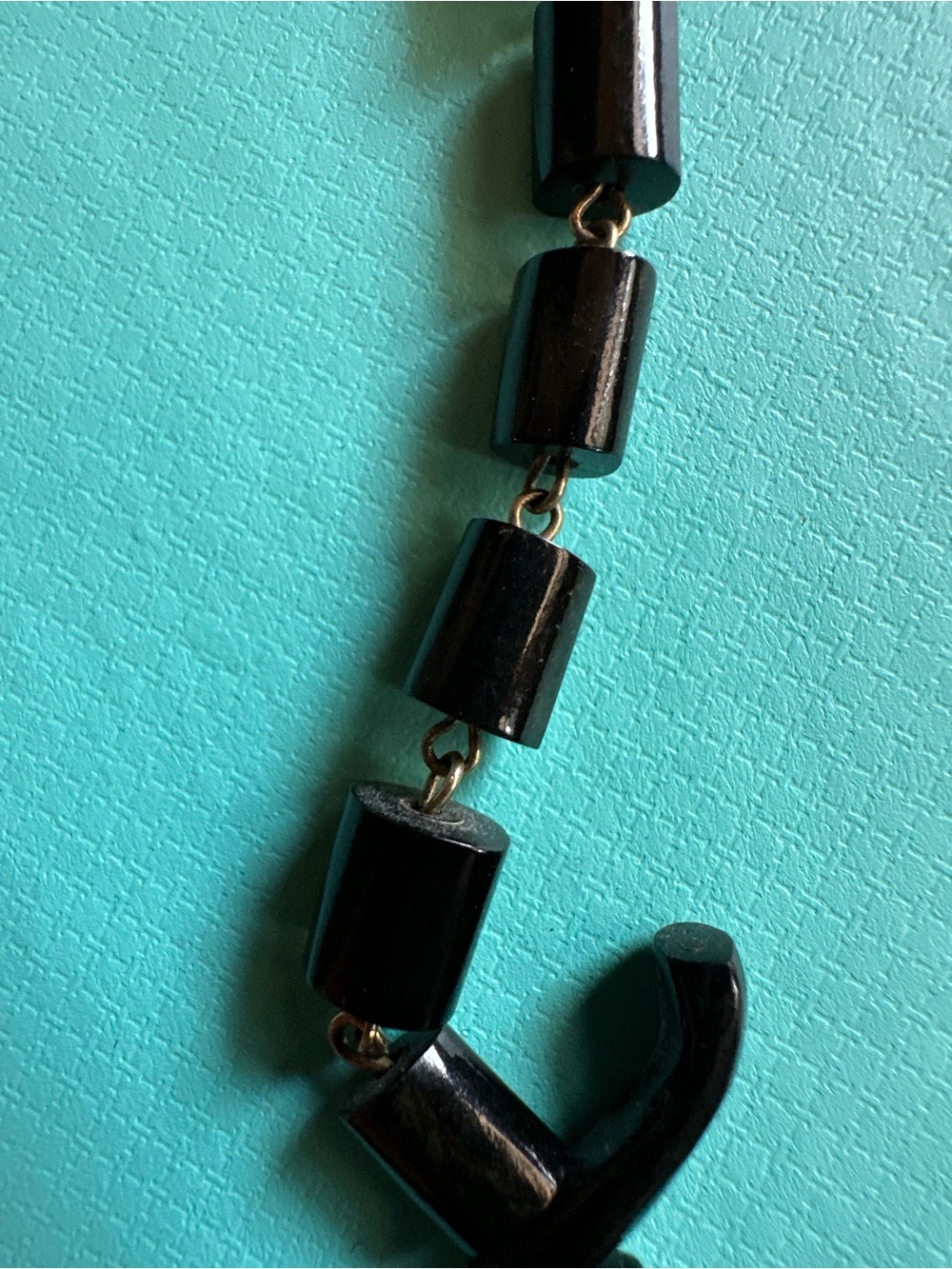 Vintage Genuine Black Coral 14k Gold Necklace - Picture 10 of 14